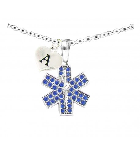 Crystal Paramedic Necklace Jewelry Initial