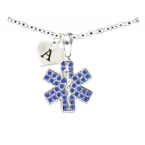 Crystal Paramedic Necklace Jewelry Initial