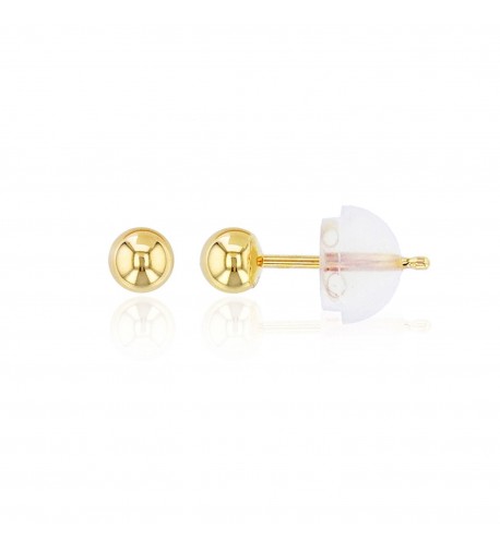 Yellow Gold Ball Stud Earring