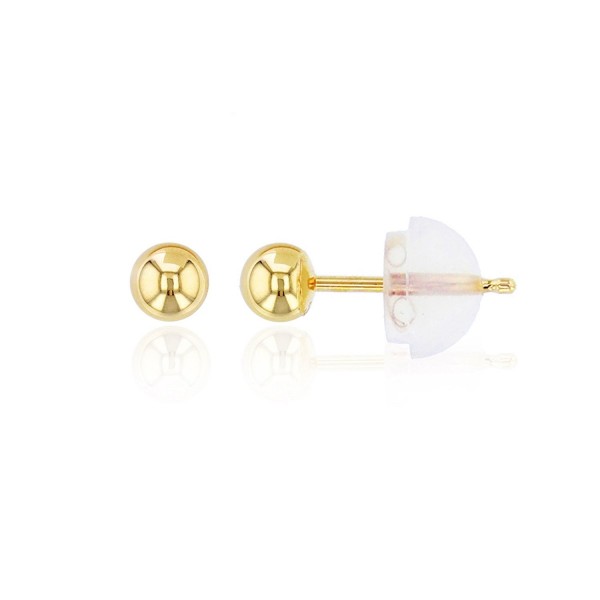 Yellow Gold Ball Stud Earring