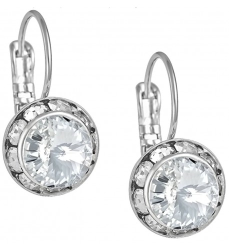 Austrian Crystal Silver Framed Earrings