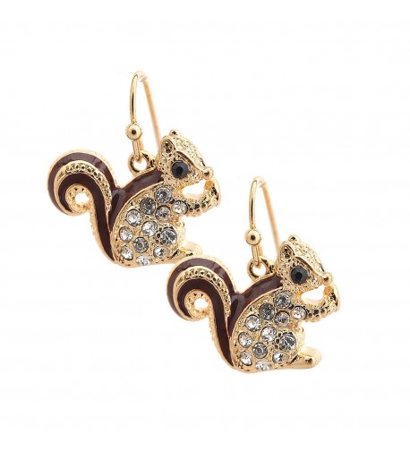 Spinningdaisy Little Squirrel Earrings Plated