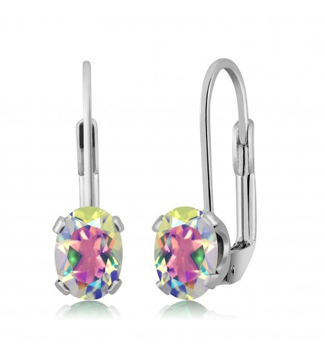 Mercury Mystic 4 prong Leverback Earrings