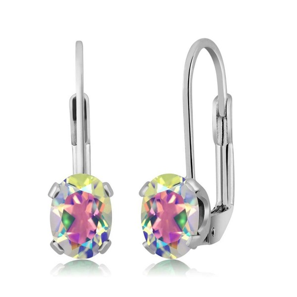 Mercury Mystic 4 prong Leverback Earrings