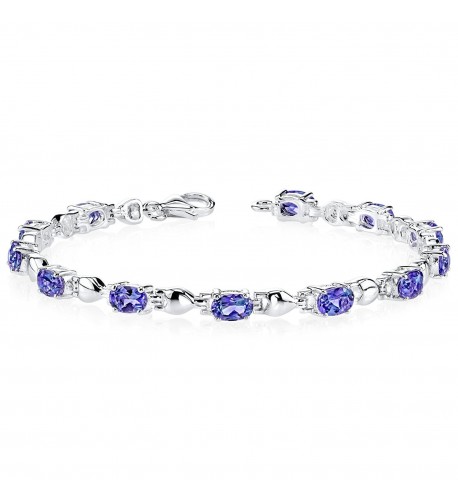 Simulated Alexandrite Bracelet Sterling Silver