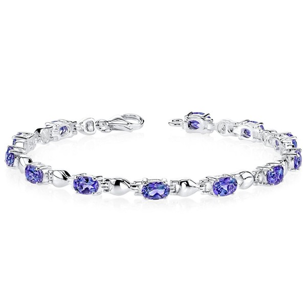 Simulated Alexandrite Bracelet Sterling Silver