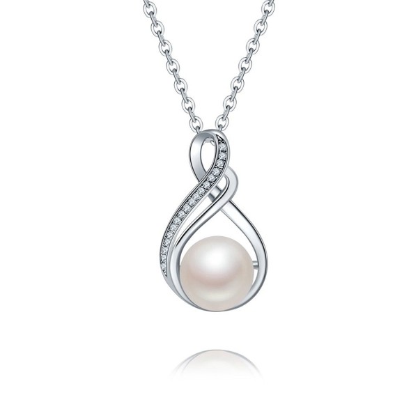 Dancing Sterling Nacklace Zirconia Freshwater