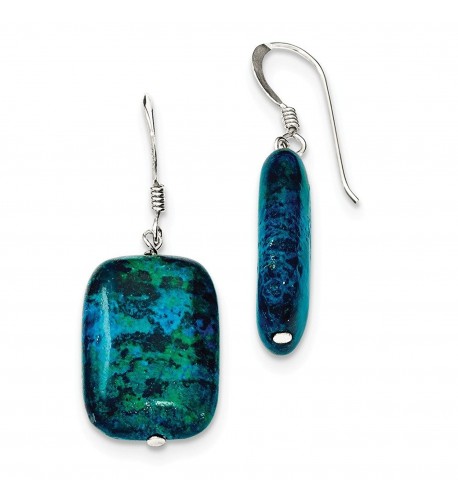 Sterling Silver Stabilized Chrysocolla Earrings