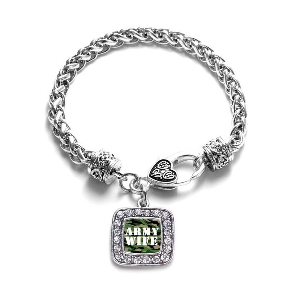 Soldier Classic Silver Crystal Bracelet