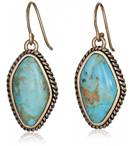 Barse Genuine Turquoise Abstract Earrings