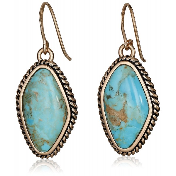 Barse Genuine Turquoise Abstract Earrings