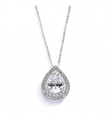 Mariell Pear Shaped Solitaire Necklace Pendant