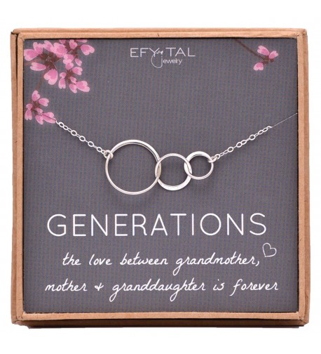 Generations Necklace Interlocking Granddaughter Jewelry