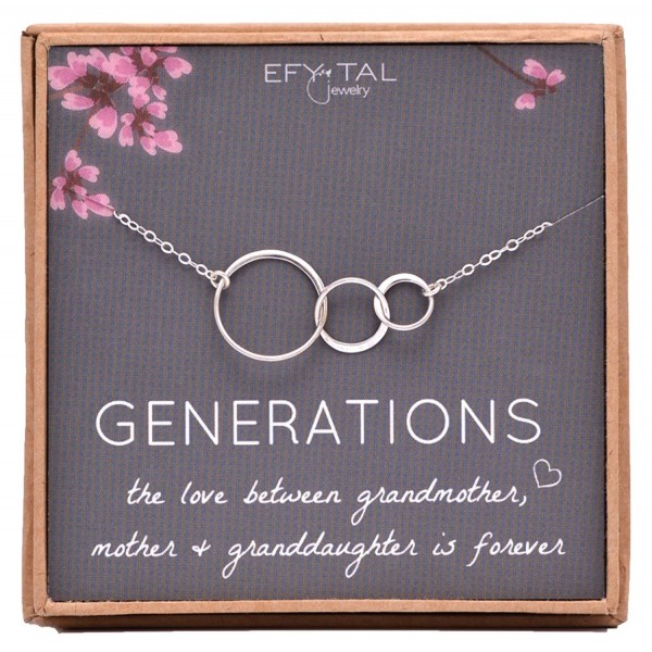 Generations Necklace Interlocking Granddaughter Jewelry