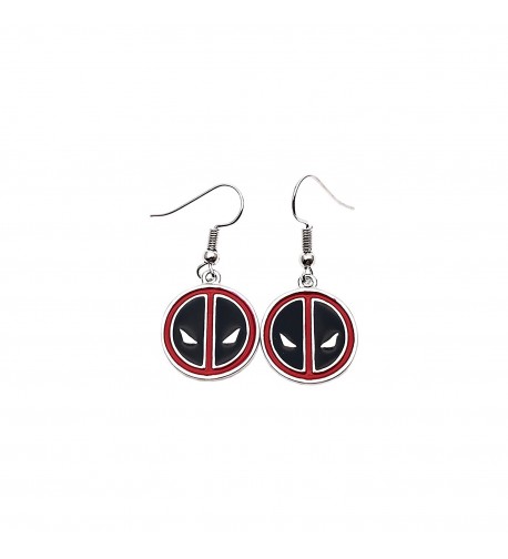 Marvel Comics Silvertone Deadpool Earrings