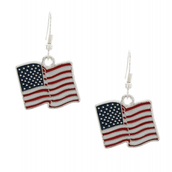 DaisyJewel U S A Flag Dangle Earrings