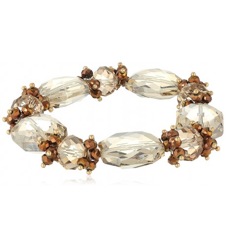 1928 Jewelry Gold Tone Faceted Bracelet