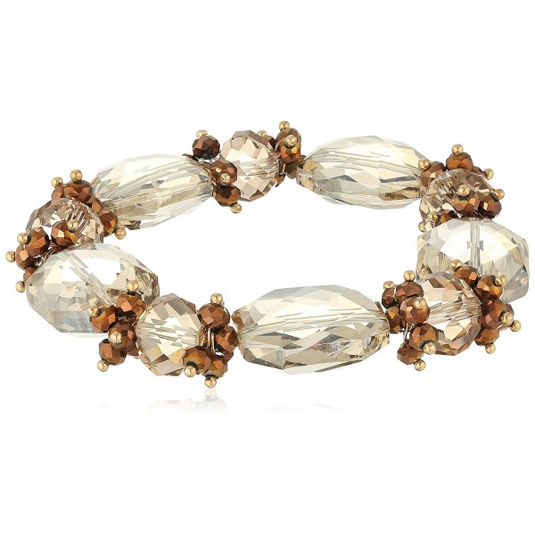 1928 Jewelry Gold Tone Faceted Bracelet