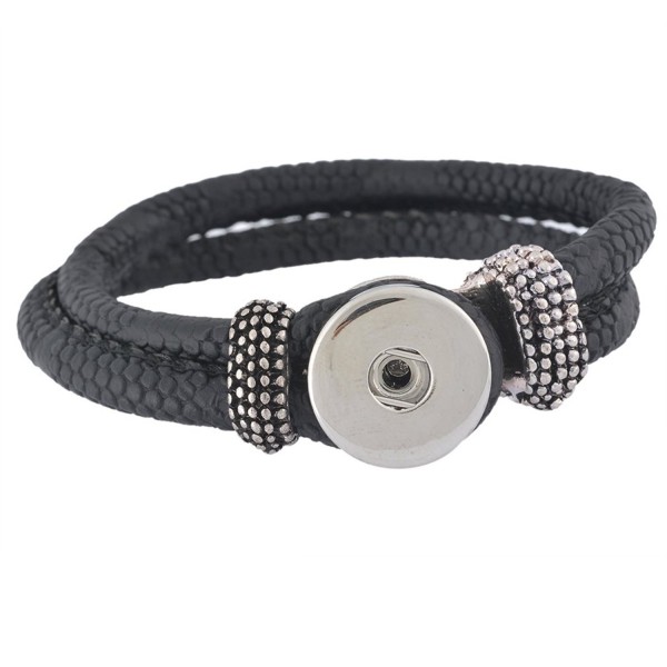 Souarts Artifical Leather Bracelet Buttons