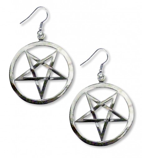 Inverted Pentacle Medieval Renaissance Earrings