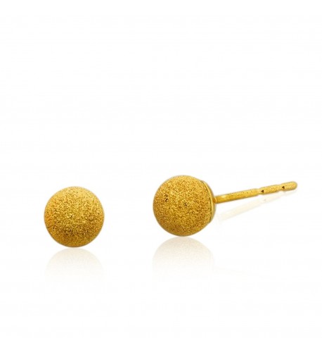 10k Laser Ball Stud Earrings