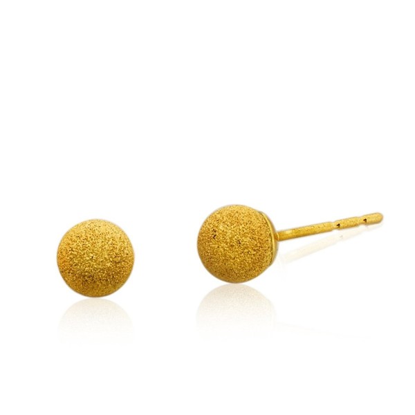 10k Laser Ball Stud Earrings