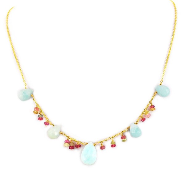 Tourmaline Necklace Filled Clasp N15082017 Tourmaline Necklace Filled Clasp N15082017