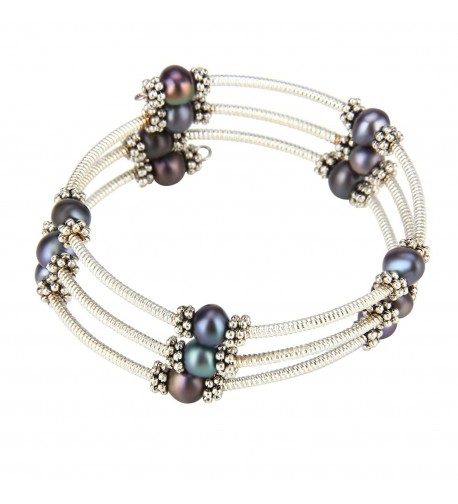 Silver Plated Cultured Adjustable Bracelet