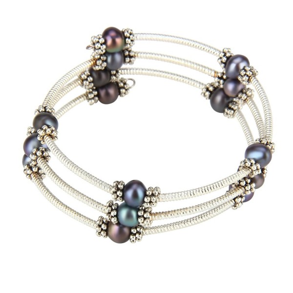 Silver Plated Cultured Adjustable Bracelet