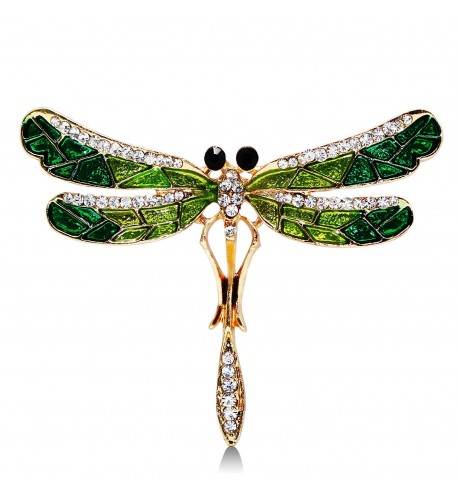 Vintage Drangonfly Brooches Rhinestone Accessories