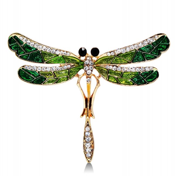 Vintage Drangonfly Brooches Rhinestone Accessories