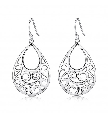 Polished Sterling Filigree Peafowl Earrings