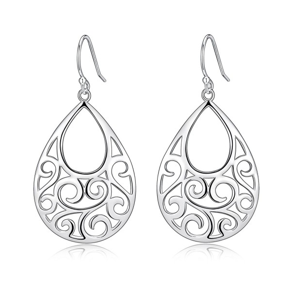 Polished Sterling Filigree Peafowl Earrings