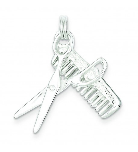 Sterling Silver Comb Scissor Charm