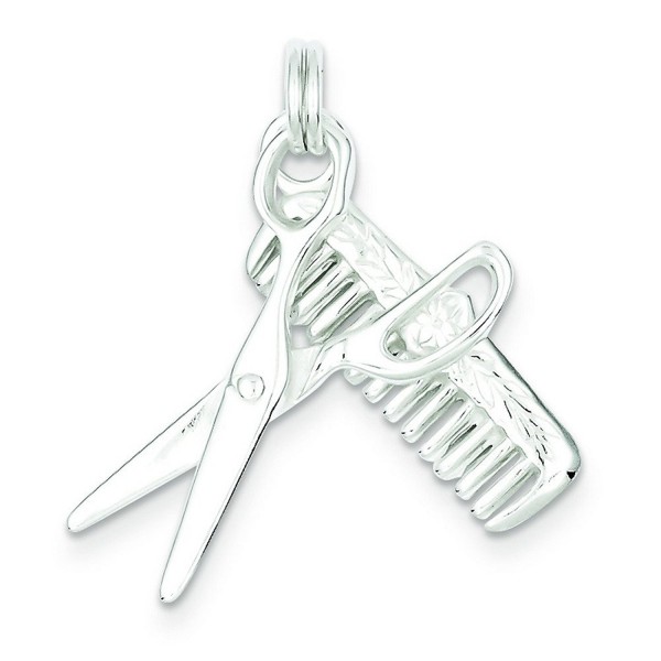 Sterling Silver Comb Scissor Charm