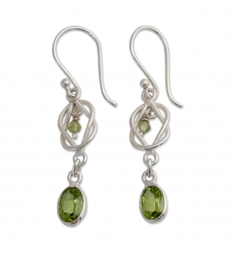 NOVICA Peridot Sterling Silver Earrings