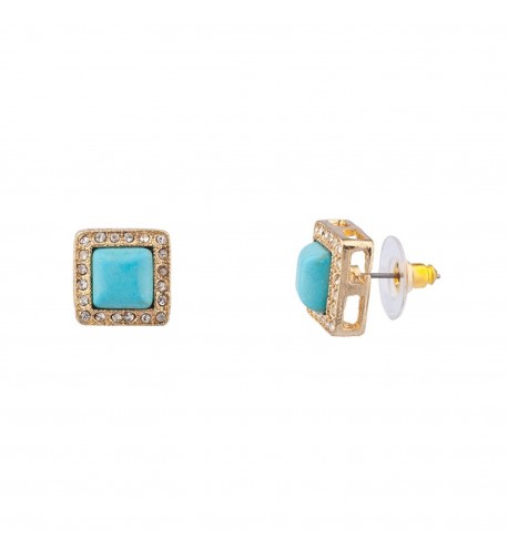 Lux Accessories Synthetic Turquoise Earrings