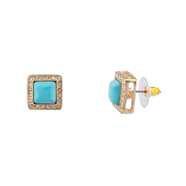 Lux Accessories Synthetic Turquoise Earrings