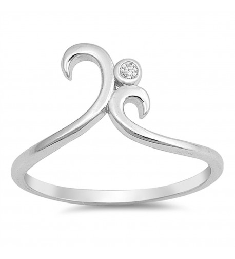 White Solitaire Statement Sterling Silver