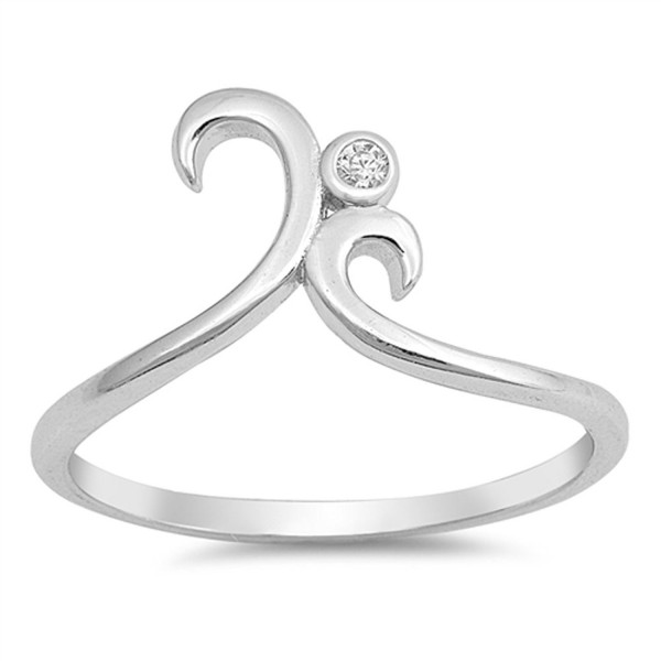 White Solitaire Statement Sterling Silver