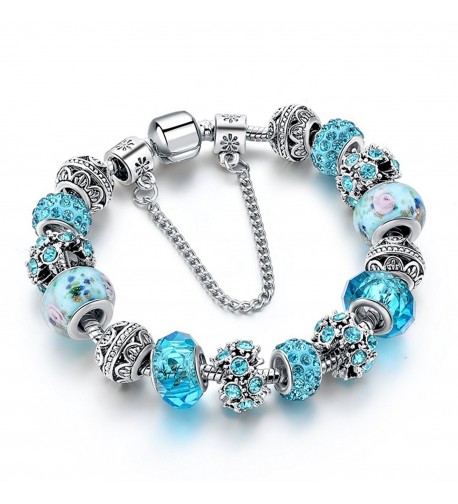 Bracelet Crystal Murano Silver Valentines