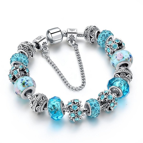 Bracelet Crystal Murano Silver Valentines