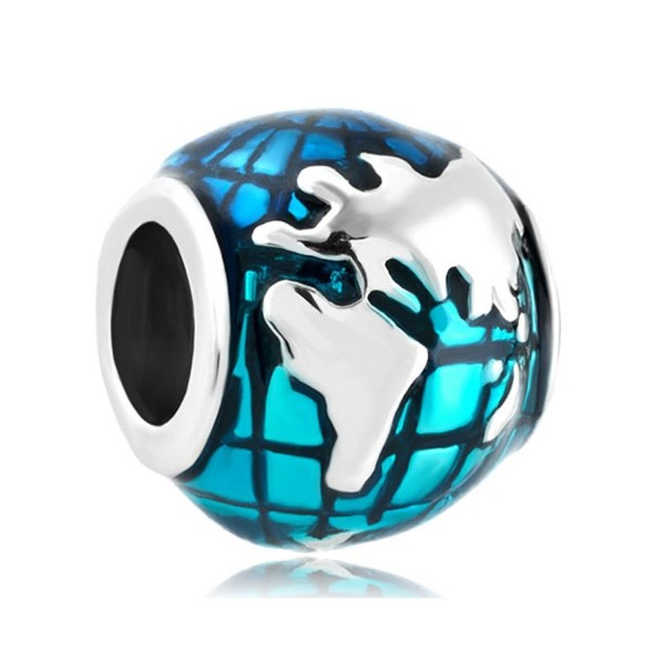 ShinyJewelry Globe Charm Beads Bracelets