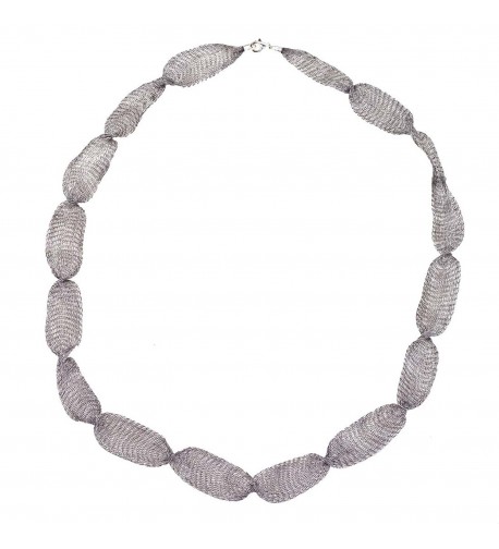 32 Gray Titanium mesh necklace