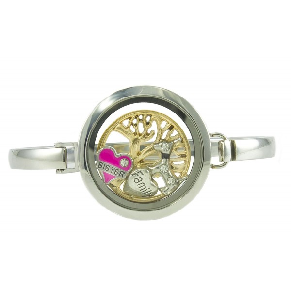 Stainless Steel Floating Locket Bracelet BG247