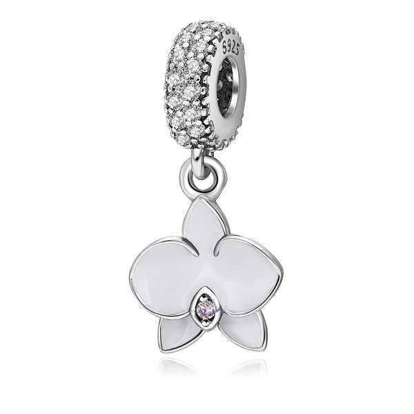 Orchid Sterling Silver Bracelets Dangling