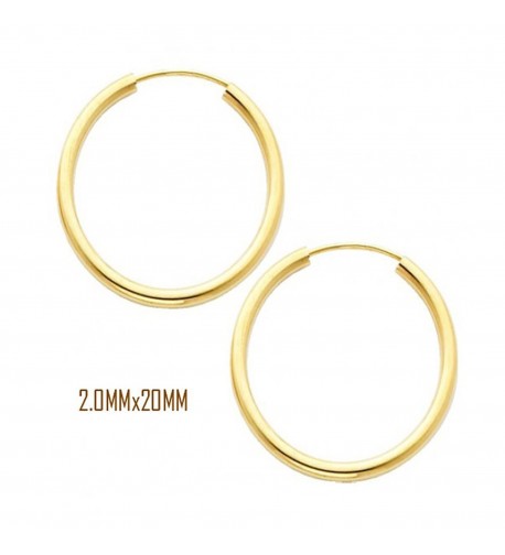 Yellow Diameter Endless Earrings Thickness