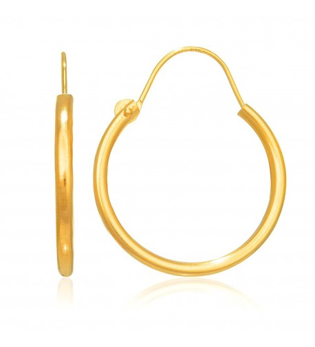 Jewelstop Yellow Gold Wire Earrings