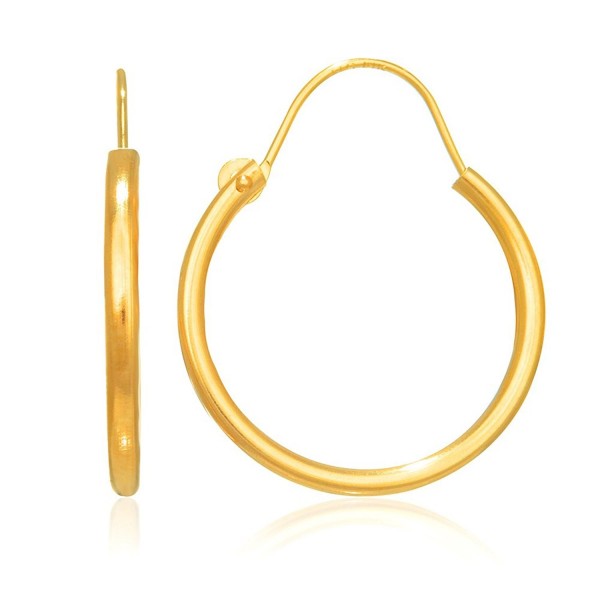 Jewelstop Yellow Gold Wire Earrings