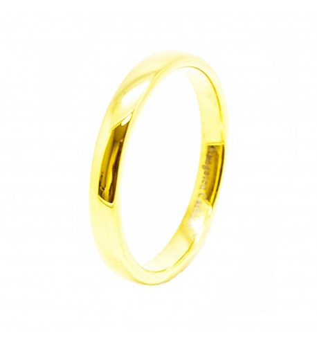 Unisex Golden Colored Tungsten Wedding